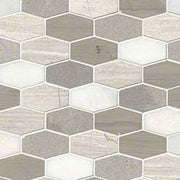 Bellagio Blend Elongated Hexagon Mosaic Tile
