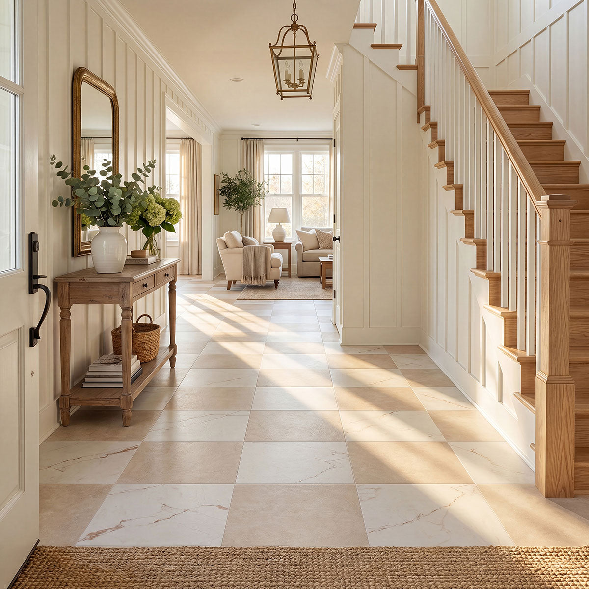 MSI Quadre Belvyn Dune Luxury Vinyl Tile Flooring — room scene