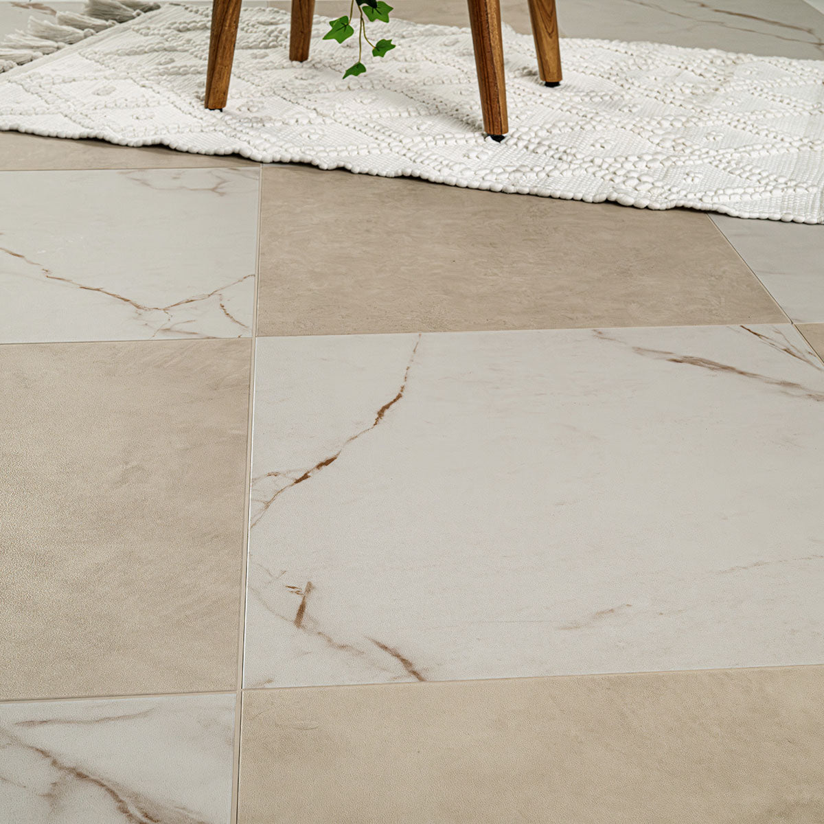 MSI Quadre Belvyn Dune Luxury Vinyl Tile Flooring — room scene