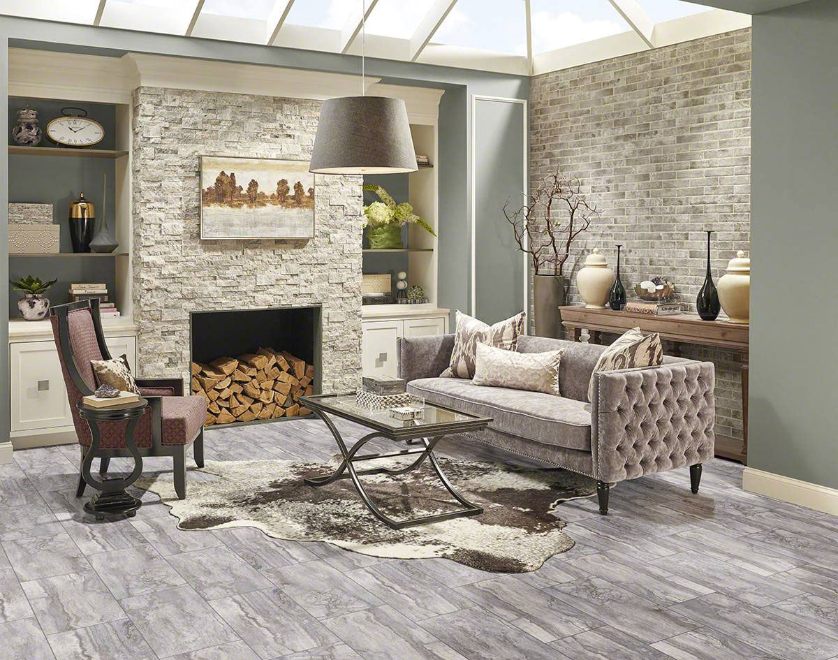 MSI Bernini Carbone — surface detail in natural tonality through-bodied porcelain for full-room install