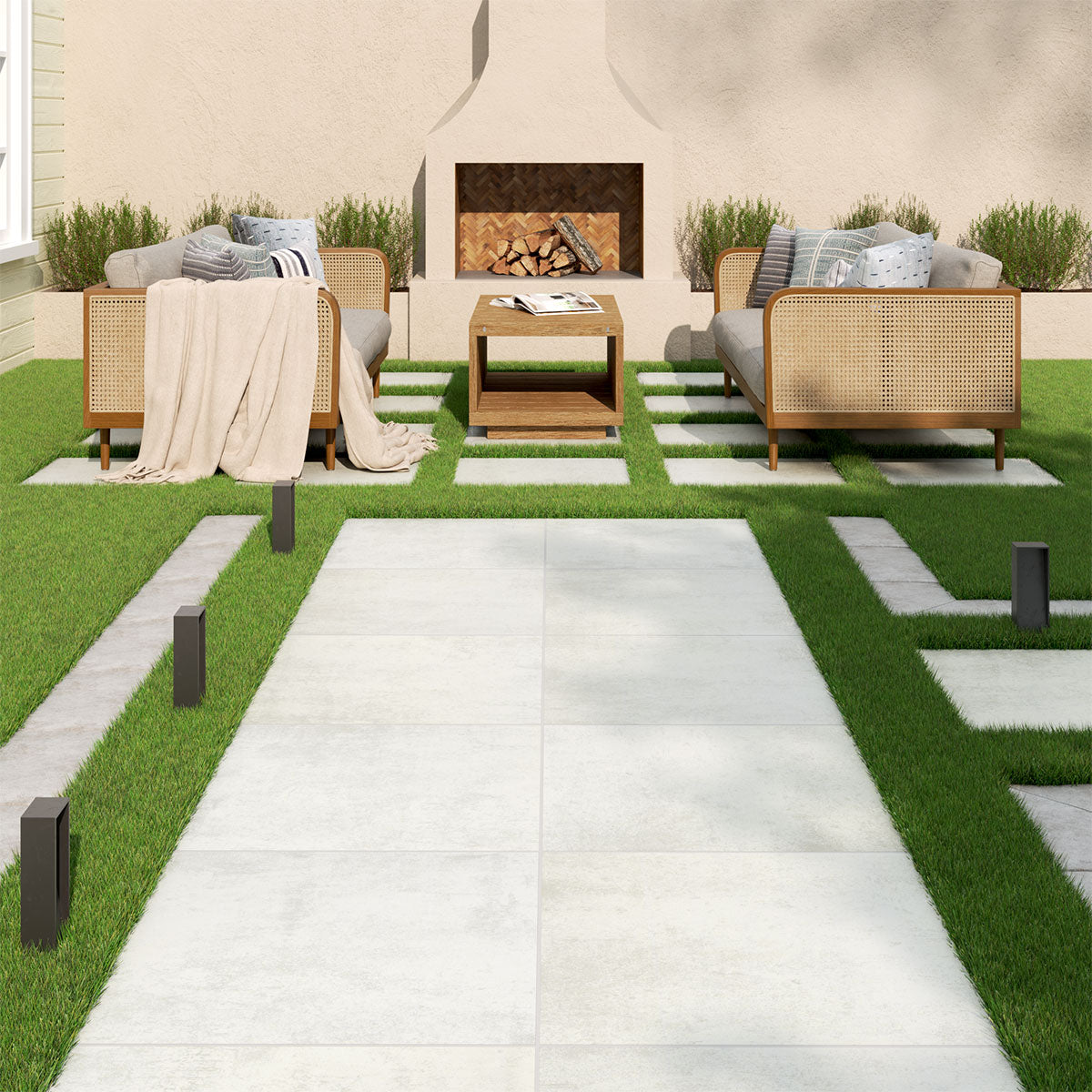 MSI Beton Blanco Porcelain Paver — surface detail in natural tonality