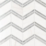 MSI Bianco Dolomite Marble Chevron Pattern