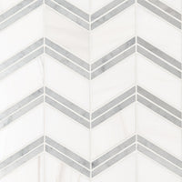 MSI Bianco Dolomite Marble Chevron Pattern — Natural Stone Mosaic