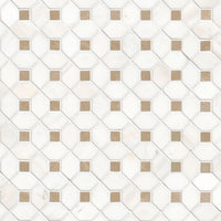 MSI Bianco Dolomite Crema Dotty Pattern — Natural Stone Mosaic