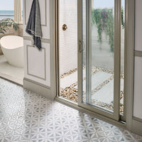 MSI Bianco Dolomite Dotty Pattern Mosaic — surface detail in natural tonality
