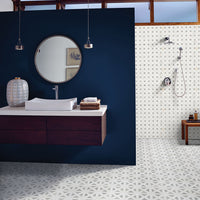 MSI Bianco Dolomite Geometrica Tile — surface detail in natural tonality