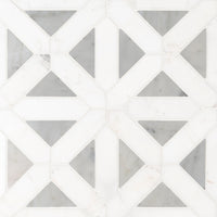 MSI Bianco Dolomite Geometrica Tile — Natural Stone Mosaic polished