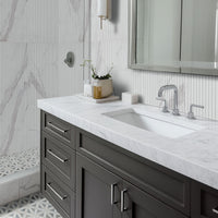 MSI Bianco Dolomite Geometrica Tile — surface detail in natural tonality