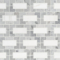 MSI Bianco Dolomite Lynx Polished Marble Tile — Natural Stone Mosaic