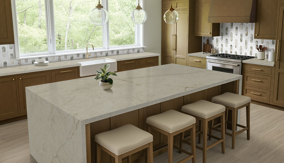 MSI Coronado Bianco Dolomite Moderno Polished Mosaic — surface detail in natural tonality