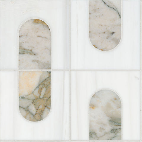 MSI Coronado Bianco Dolomite Moderno Polished Mosaic