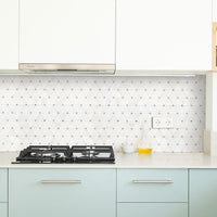 MSI Bianco Dolomite Pinwheel Tile — surface detail in natural tonality