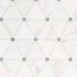 Bianco Dolomite Pinwheel Tile
