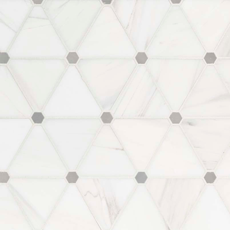 MSI Bianco Dolomite Pinwheel Tile — Natural Stone Mosaic polished