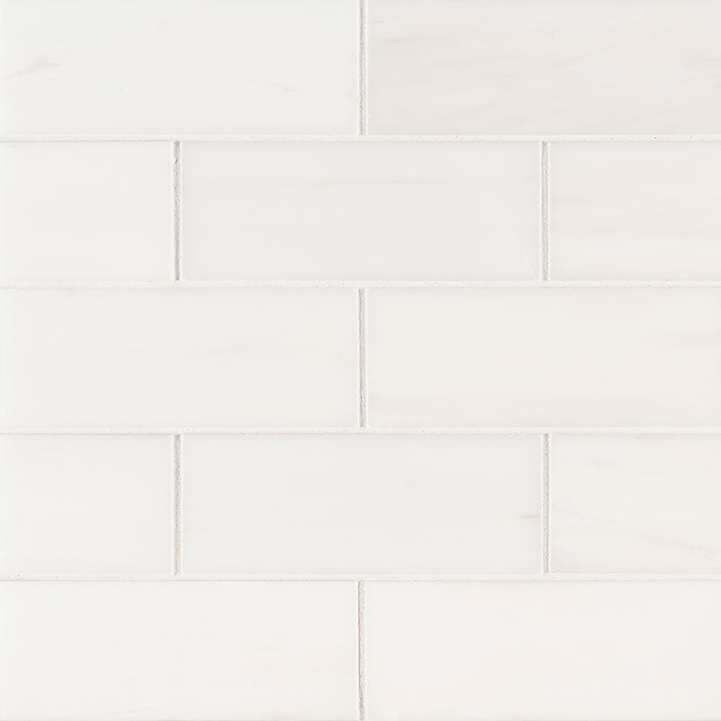MSI Bianco Dolomite Polished Subway Tile 3x6 — Natural Stone Mosaic