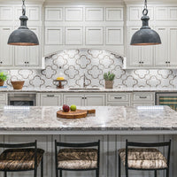 MSI Bianco Quatrefoil Polished Tile — surface detail in natural tonality