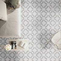 MSI Bianco Quatrefoil Polished Tile — surface detail in natural tonality