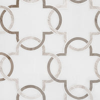 MSI Bianco Quatrefoil Polished Tile — Waterjet Cut Mosaic Tile