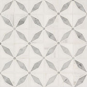 Bianco Starlite Marble Geometric Tile