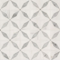 MSI Bianco Dolomite Starlite Marble Geometric Tile — Natural Stone Mosaic