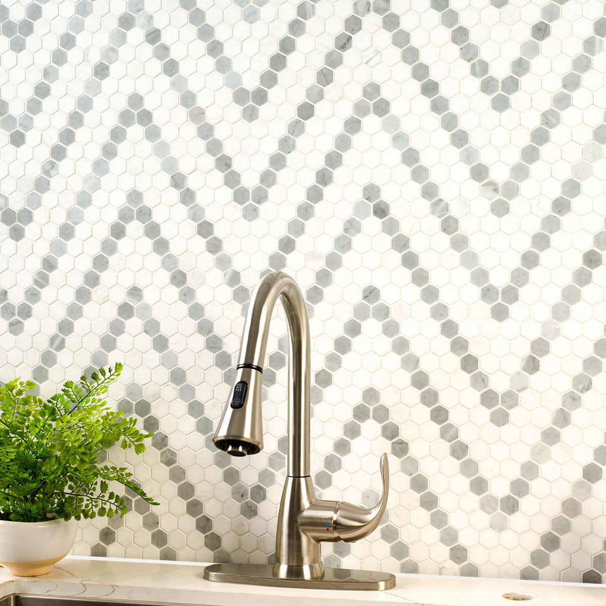 MSI Bianco Dolomite Sazi Polished — surface detail in natural tonality