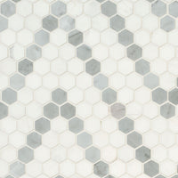 MSI Bianco Dolomite Sazi Polished — Natural Stone Mosaic 1 hexagon