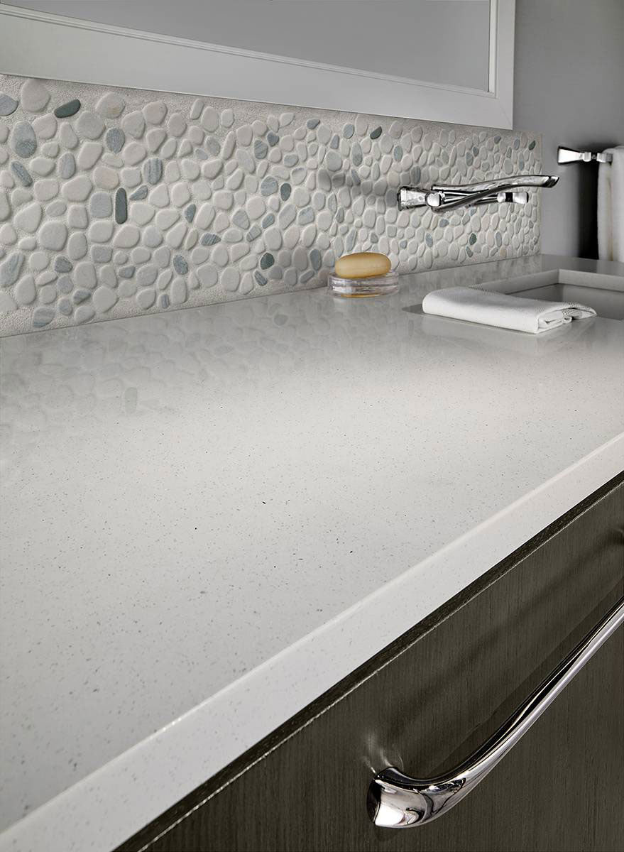 MSI Black and White Pebbles Mosaic — surface detail in white tonality