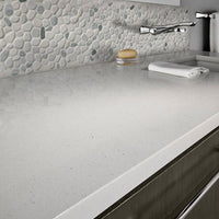 MSI Black and White Pebbles Mosaic — surface detail in white tonality