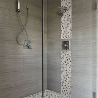 MSI Black and White Pebbles Mosaic — surface detail in white tonality