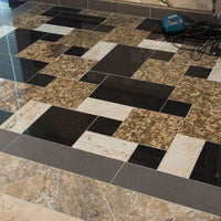 MSI Black Galaxy Granite — surface detail in black tonality factory-finished eased edge ready for install