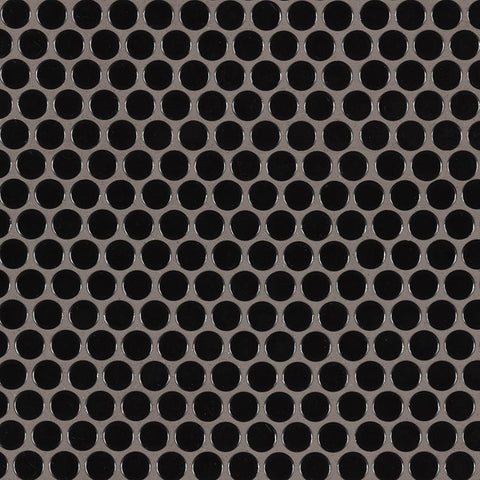 MSI Domino Black Glossy Penny Round Mosaic