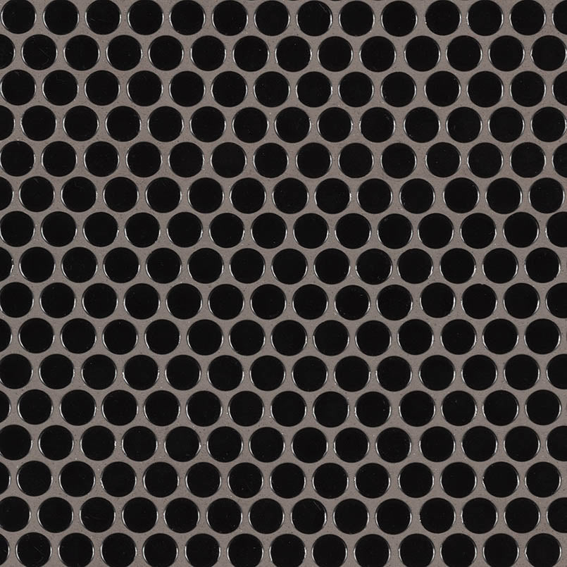 MSI Domino Black Glossy Penny Round Mosaic — Porcelain Wall Tile in black tonality