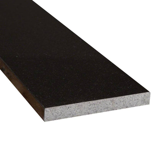 MSI Black Granite 6x72x0.75 Polished Double Beveled Window Sill