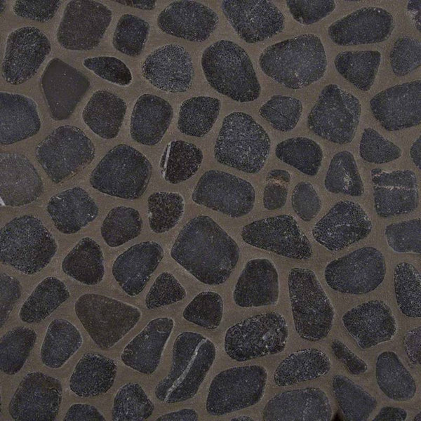 MSI Black Marble Pebbles Tumbled Tile