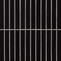 MSI Domino Black Matte 1x6 Stack Pattern — Porcelain Wall Tile in black tonality