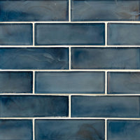 MSI Blue Shimmer Glass Subway Tile — Glass Mosaic Tile in blue tonality