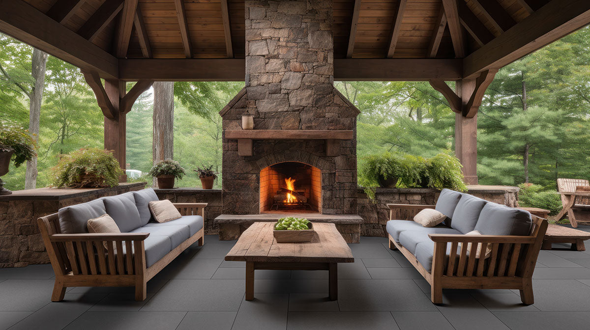 MSI Bluestone Porcelain Paver — surface detail in natural tonality
