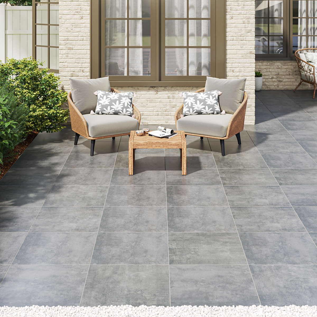 MSI True Bluestone Porcelain Paver — surface detail in natural tonality