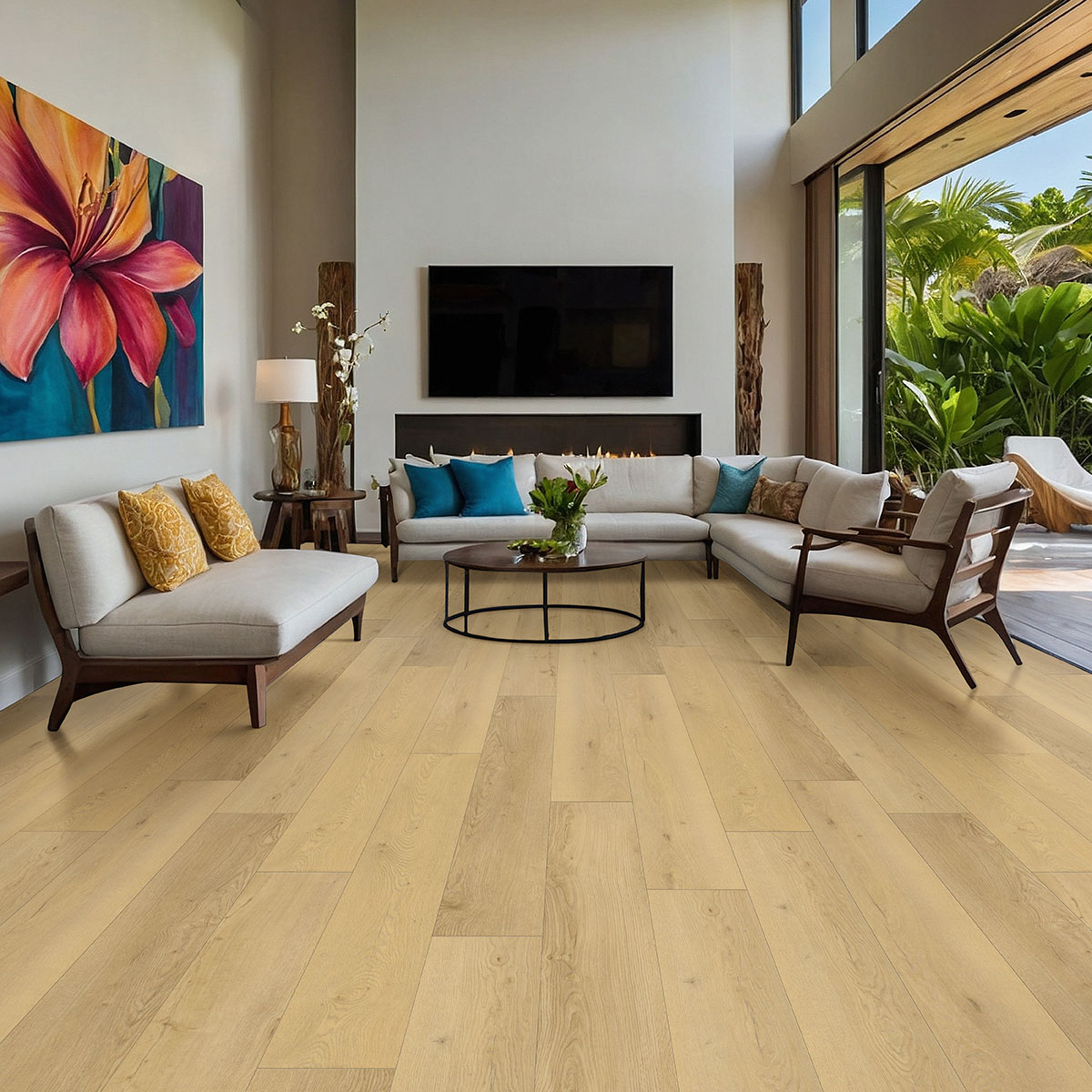 MSI Wayne Parc Reserve Bluffview Luxury Vinyl Plank Flooring — surface detail in natural tonality
