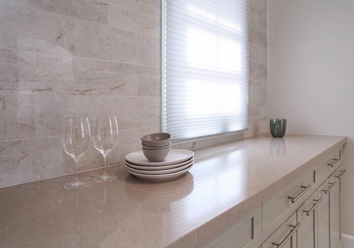 MSI Taj Mahal quartzite countertop room scene, fifth view