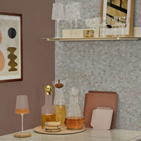 MSI Briar Rosa Penny Round Tile — surface detail in natural tonality