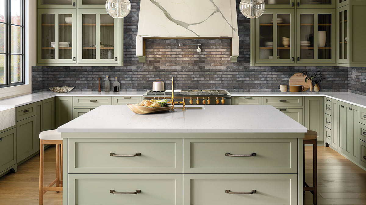 MSI Brickstone Charcoal 2x10 Brick Tile — surface detail in charcoal tonality