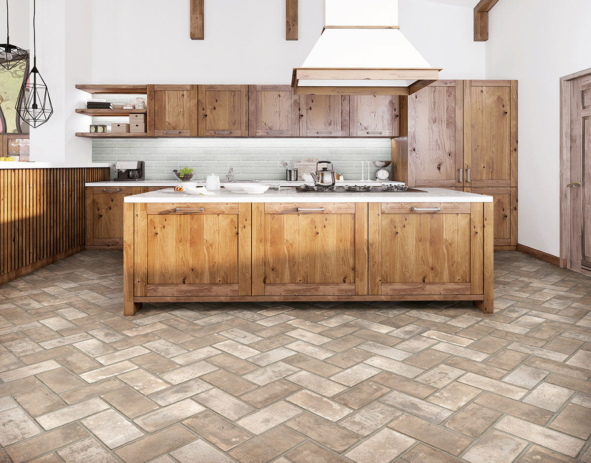 MSI Brickstone Ivory 5x10 Brick Tile — surface detail in ivory tonality