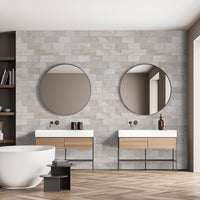 MSI Brickstone Ivory 5x10 Brick Tile — surface detail in ivory tonality