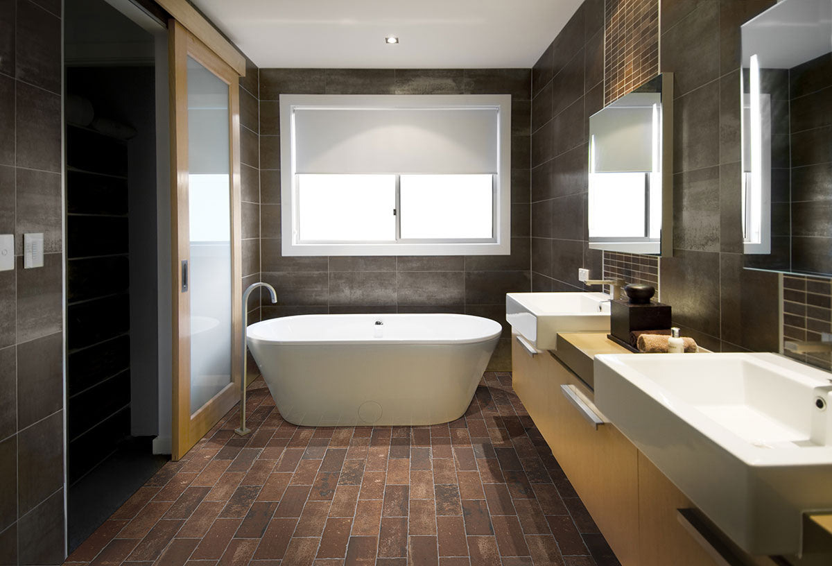 MSI Brickstone Red 5x10 Brick Tile — surface detail in natural tonality