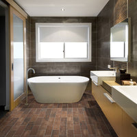 MSI Brickstone Red 5x10 Brick Tile — surface detail in natural tonality