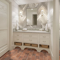MSI Brickstone Red 5x10 Brick Tile — surface detail in natural tonality