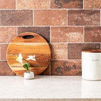 MSI Brickstone Red 5x10 Brick Tile — surface detail in natural tonality