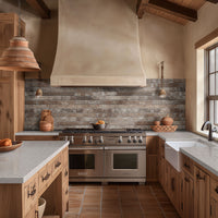 MSI Brickstone Rustique Red Brick 2x18 — surface detail in natural tonality