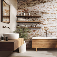 MSI Brickstone Rustique White Brick 2x18 — surface detail in white tonality
